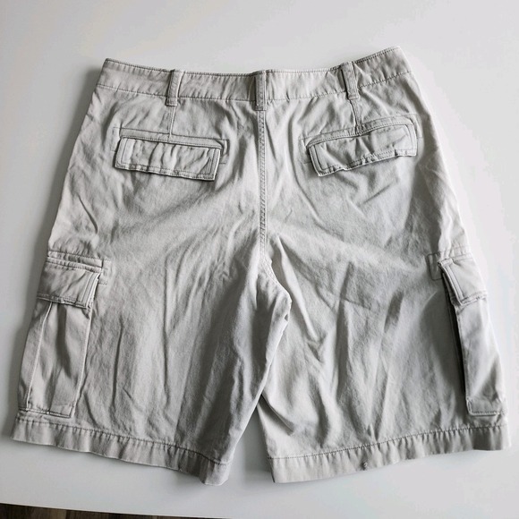 Eddie Bauer Shorts Mens 37 Utility Cargo Grey Tan 100% Cotton Casual Everyday - Picture 9 of 12